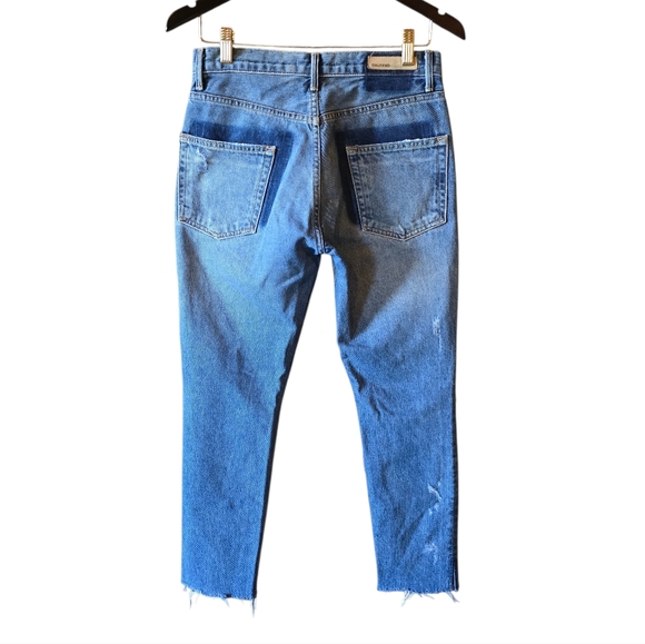 Grlfrnd Karolina High Rise Distressed Skinny Cropped Jean Size 26 - Picture 6 of 7